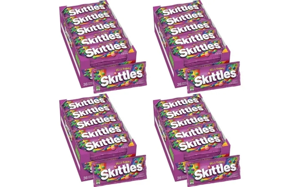 Skittles Wild Berry Candy 2.17 Oz. 36 Ct. - Flavor Of Your Choice Pack Of 4