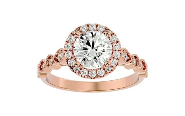 Superjeweler 1 3 4 Carat Halo Diamond Engagement Ring In 14 Karat Rose Gold For Women product image