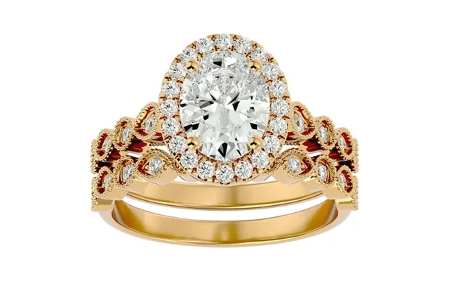 Superjeweler 2 1 2 Carat Oval Shape Diamond Bridal Set In 14 Karat Yellow Gold For Women product image