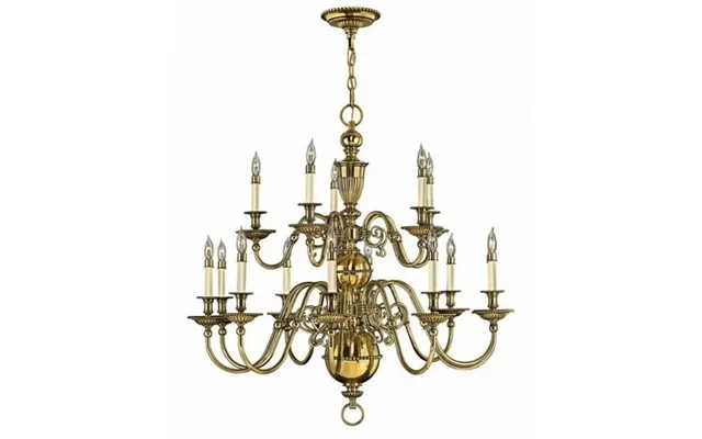 Traditional Fifteen Light Chandelier In Burnished Brass Finish Bailey Street Home 81-bel-3002419 product image