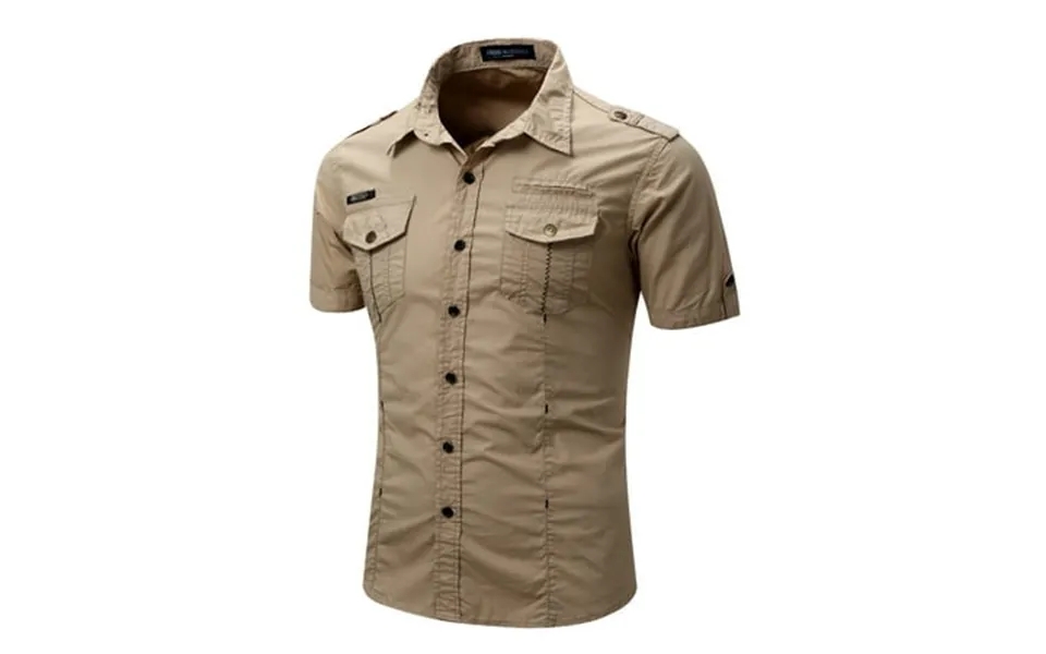 Tuwabeii Wholesale Men S Short-sleeved Cotton Denim Shirt Nostalgic Military Shirt