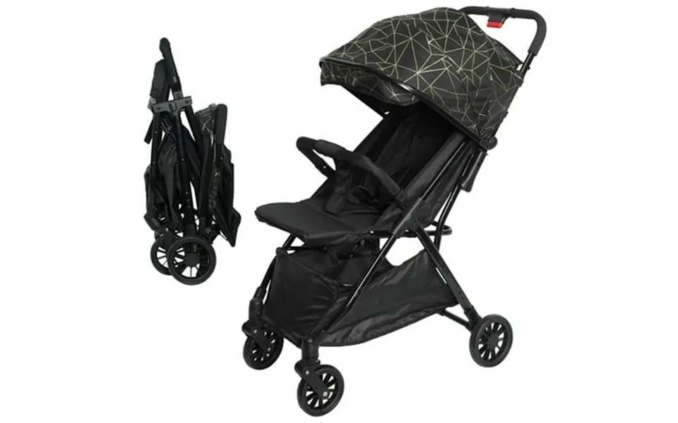 Wanan Baby Stroller With Adjustable Backrest Canopy Footrest Lightweight Gravity Automatic One-hand Fold Travel Stroller