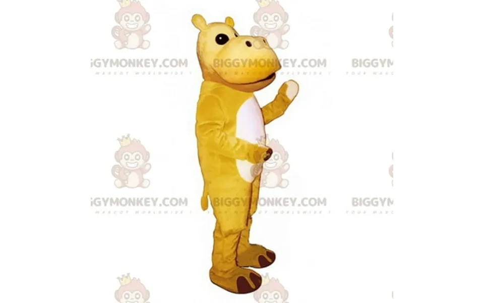 Yellow Hippo Biggymonkey Mascot Costume