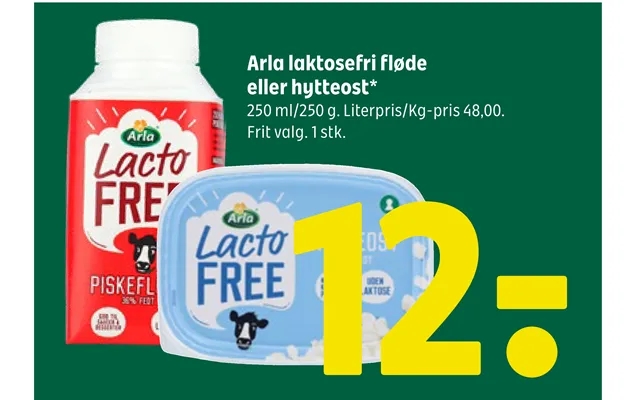 Arla lactose free cream or cottage cheese product image