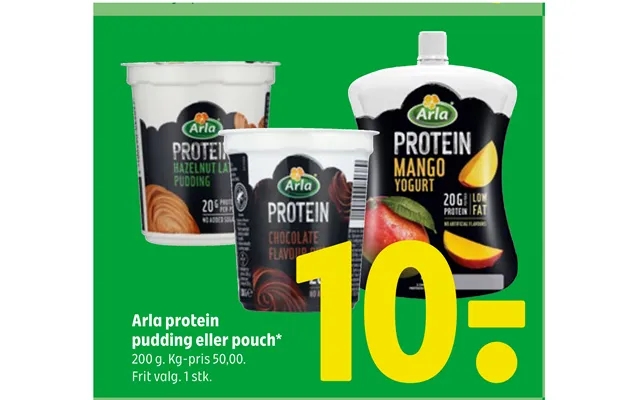 Arla protein pudding or pouch product image