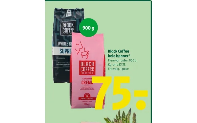 Black Coffee Hele Bønner product image