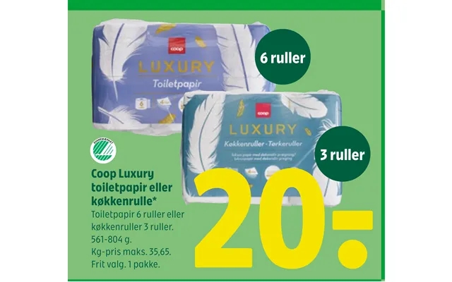 Coop Luxury Toiletpapir Eller Køkkenrulle product image