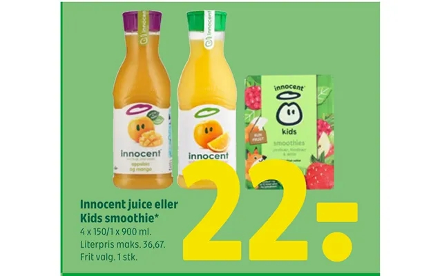 Innocent juice or kids smoothie product image