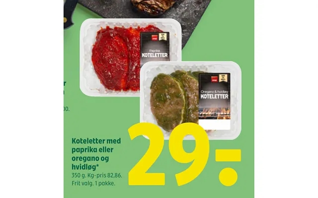 Koteletter Med Paprika Eller Oregano Og Hvidløg product image