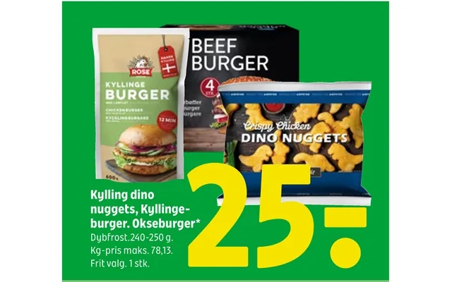 Kylling Dino Nuggets, Kyllinge product image
