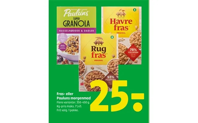 Fras - or pauluns breakfast product image