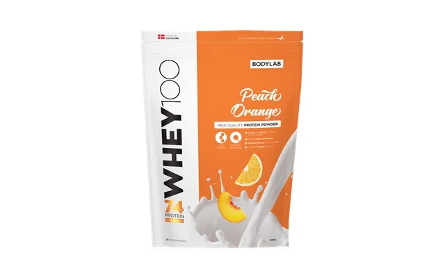 Bodylab whey 100 protein powder peach orange 1kg product image