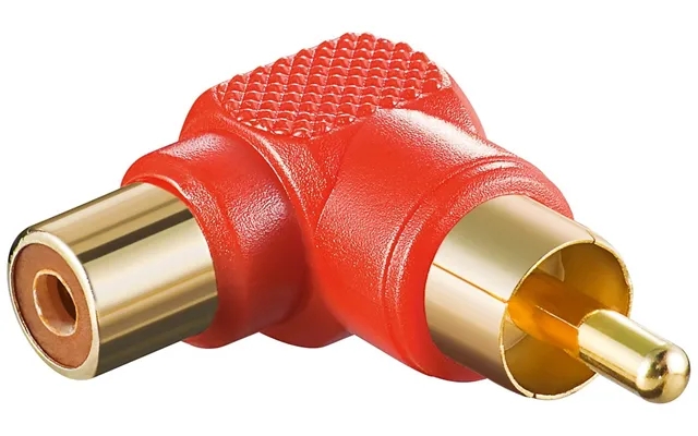 Phono rca angle adapter - red product image