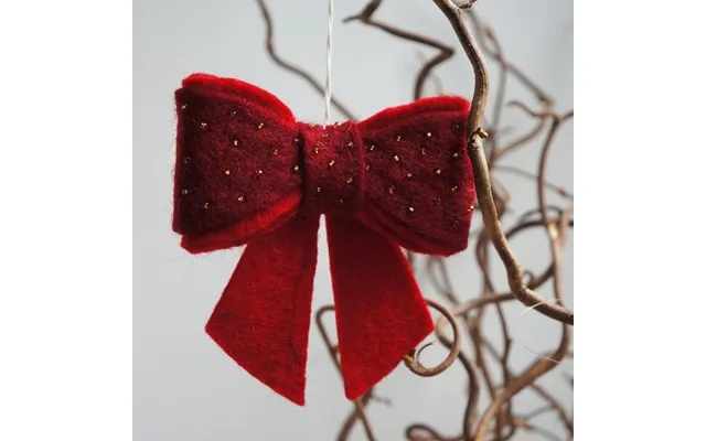 Gamcha christmas decoration - bow with beads product image