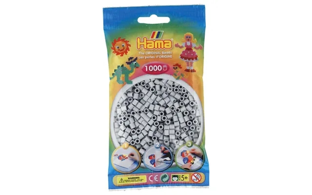 Hama beads midi 1000 pcs - light gray product image