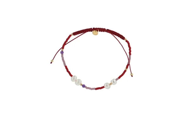 Rock bracelet with freshwater pearls past, the laws gemstone - bordeaux mix product image
