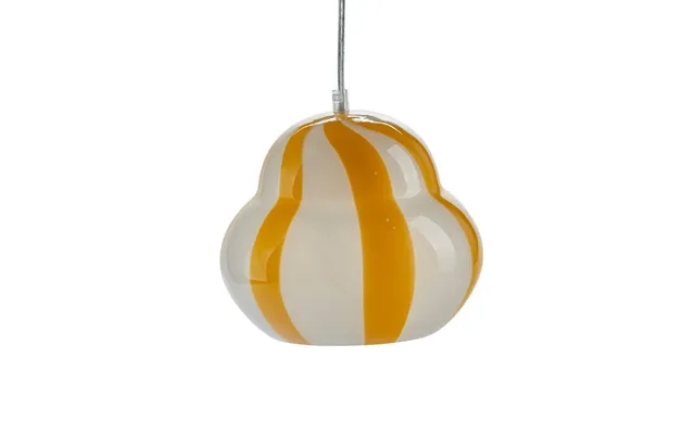 Bahne interior - mushroom glass pendant, white yellow product image