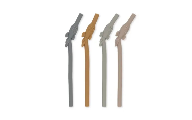 King woodwork - rocket silicone straw, 4-pak product image