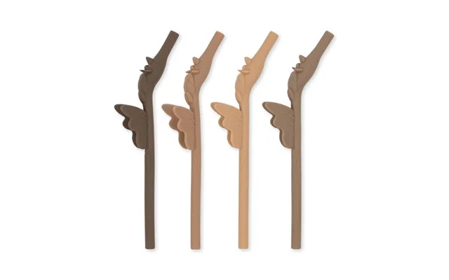 King woodwork - unicorn silicone straw, 4-pak product image