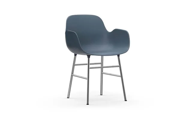 Norman copenhagen - form chair with armrests in chrome blue product image