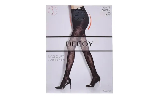 Decoy Magic Lift Harlequin Tights 60 Den Black M L product image