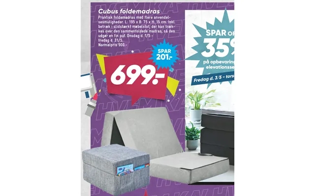Cubus folding mattress product image