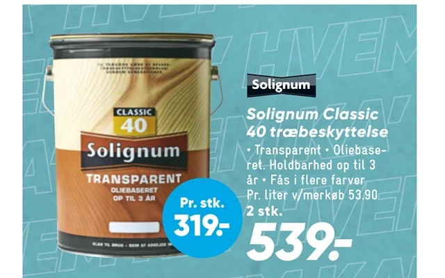 Solignum Classic 40 Træbeskyttelse product image