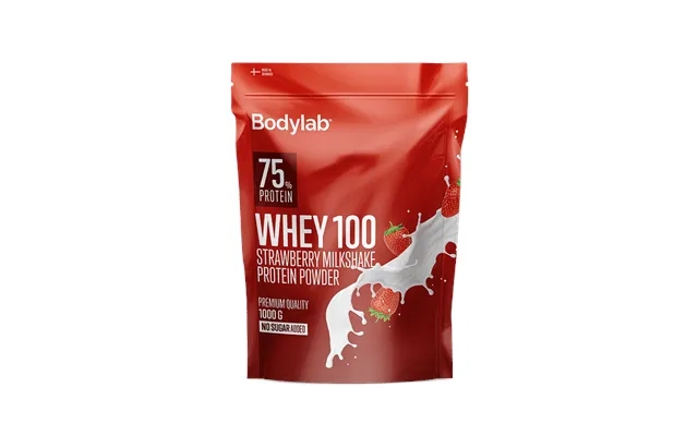 Bodylab Whey 100 1 Kg - Strawberry Milkshake product image