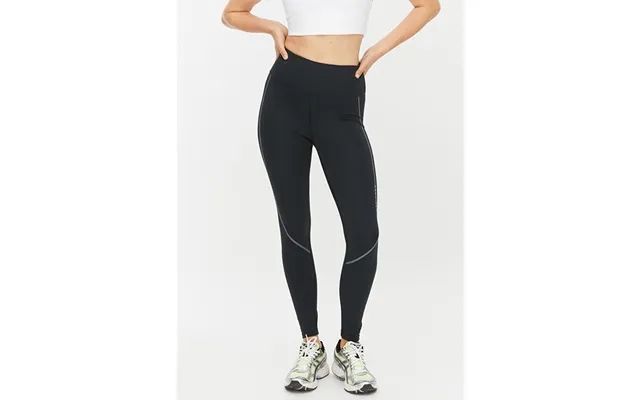 Distance stripe tights - black product image