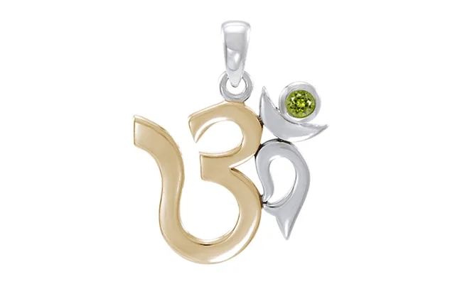 Aum pendant with peridot - 26mm product image