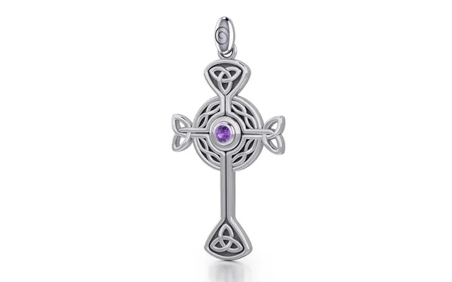Celtic cross with ametyst - 43mm product image