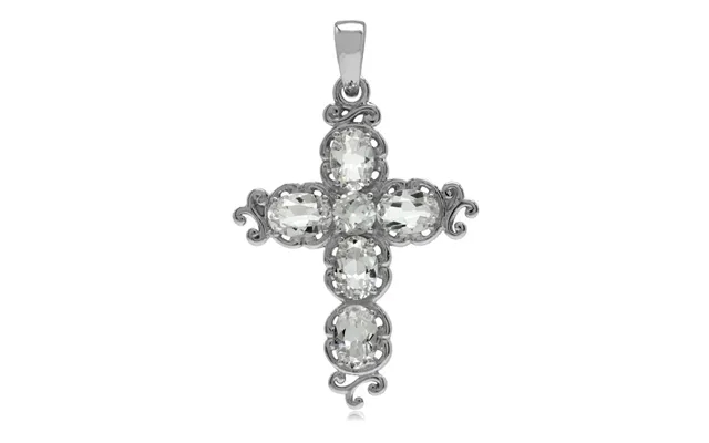 Cross with white topas - 37mm product image