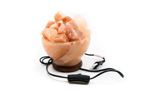 Salt lamp bowl with raw pieces product image