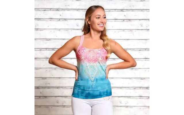 Yoga top - mandala indigo peach product image