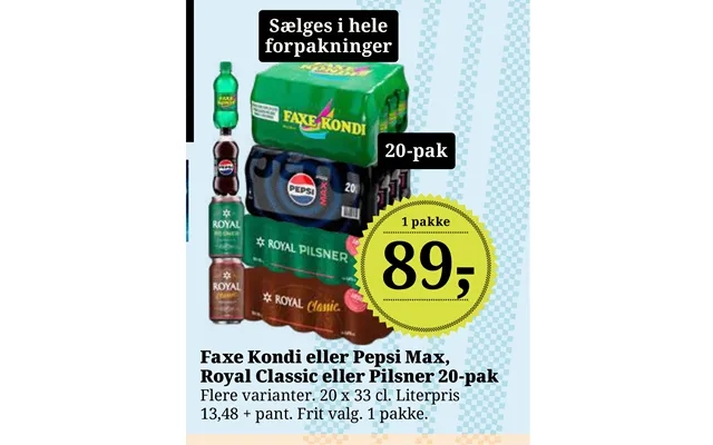 Fax physical or pepsi max, product image
