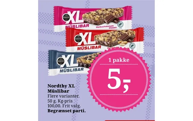 Nordthy xl granola bars product image