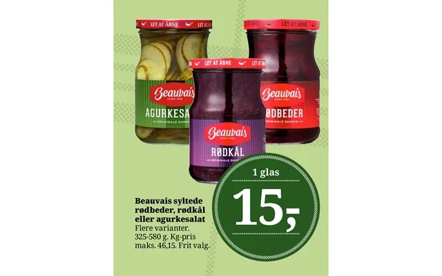 Beauvais pickled beetroot, red cabbage or cucumber salad product image