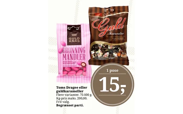 Toms dragee or gold caramels product image