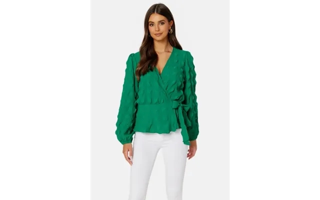 Bubbleroom triniti wrap blouse jade green 34 product image