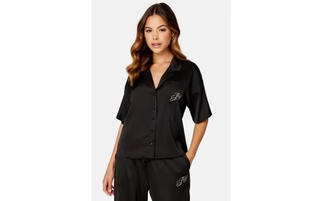 Juicy Couture Dorothy Solid Satin Top Black Xs product image