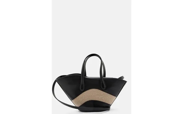 Little liffner open tulip tote micro black beige one size product image