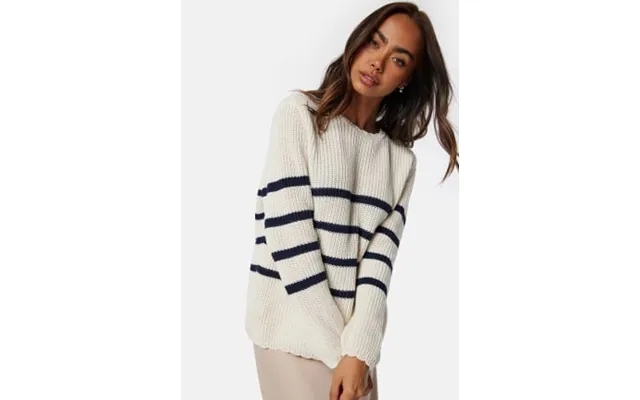 Only Bella Life Ls O-neck Knit Pumice Stone Stripes Xl product image