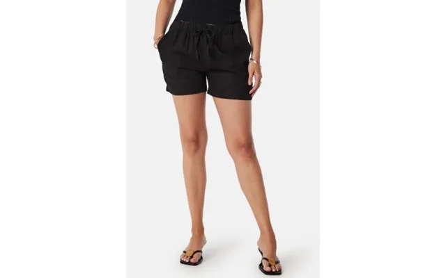 Only Onlcaro Linen Pull-up Shorts Black S product image