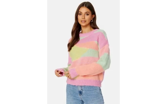 Pieces Brooke Ls O-neck Knit Prism Pink Pattern D Xs product image