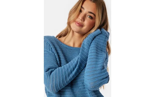 Vila vibellisina boatneck l p knit top coronet blue product image