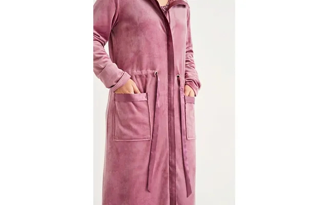 Velor bathrobe with drawstring by waist fanny product image