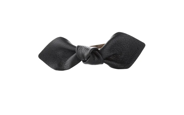 Corinne leather bow big on hair clip black product image