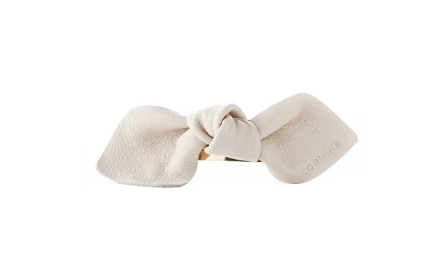 Corinne leather bow big on hair clip cream product image