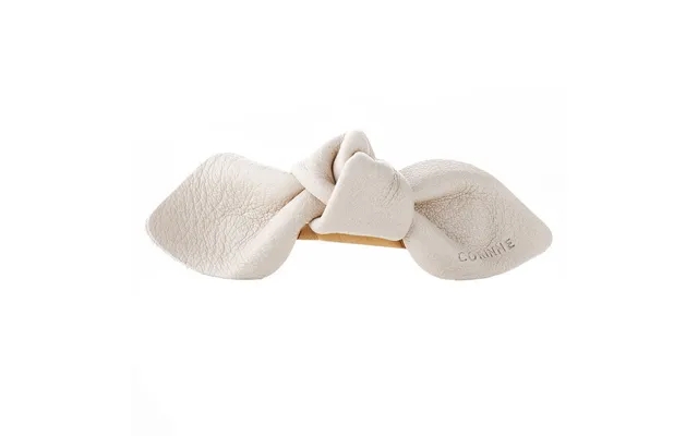 Corinne Leather Bow Small On Hair Clip Cream product image