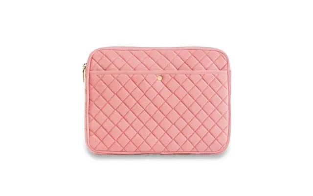 Fan palm rose quilted velvet laptop sleeve product image
